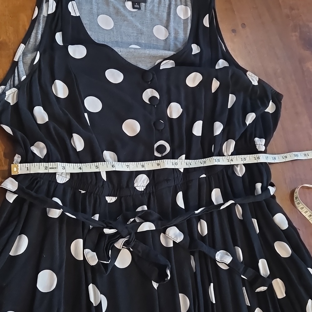 Torrid Black And White Polka Dot Midi Dress Size 1X - Picture 8 of 15